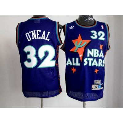 Orlando Magic #32 Shaquille O'Neal Purple 1995 All-Star Throwback Stitched NBA Jersey Men's